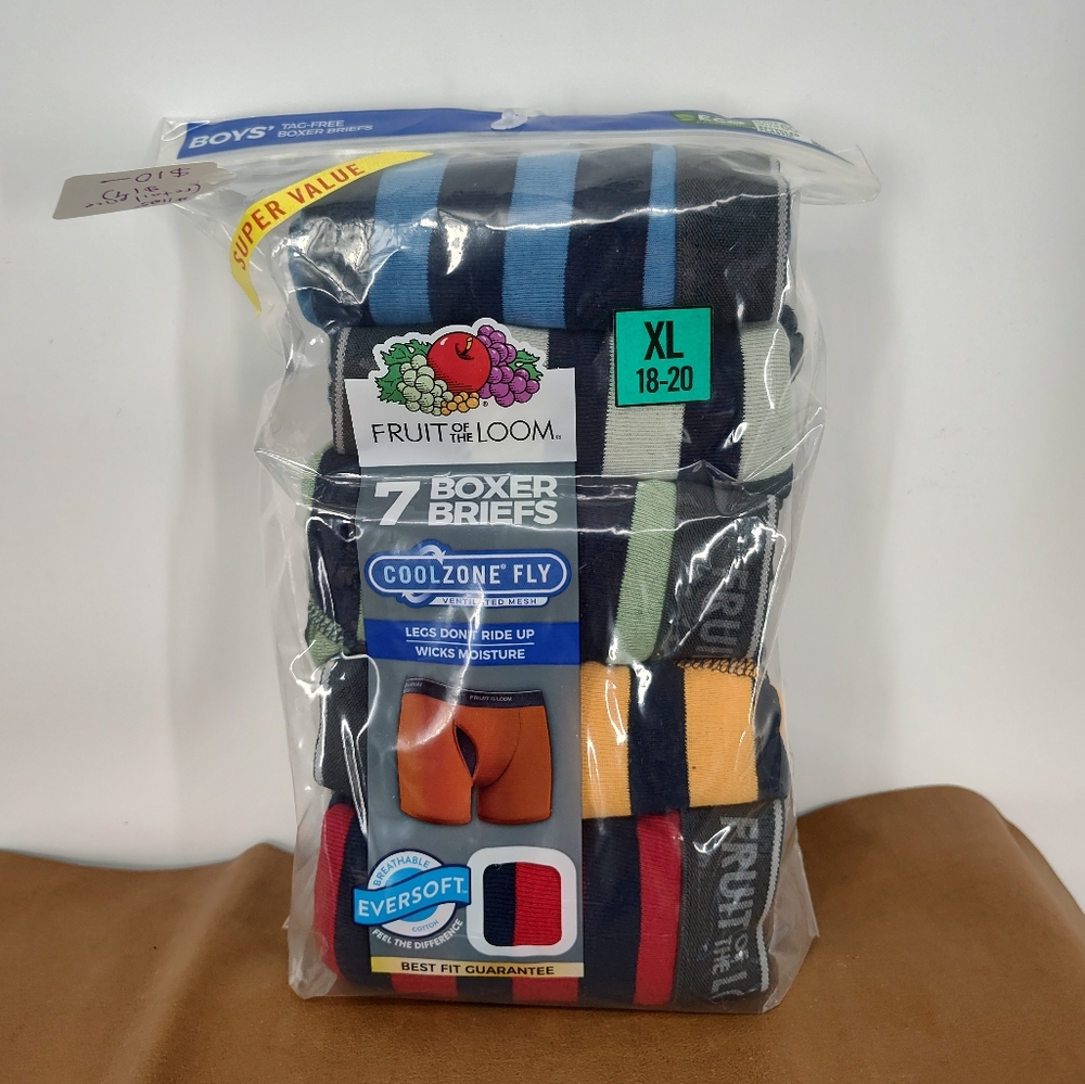 Fruit of the Loom New Boys Boxer Briefs - Multiple Color Pack Size XL
